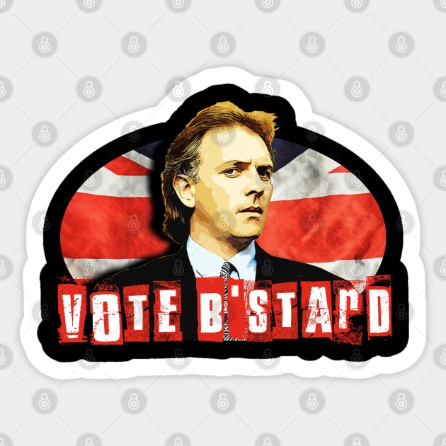 Vote B'Stard New Statesman Design Sticker by HellwoodOutfitters